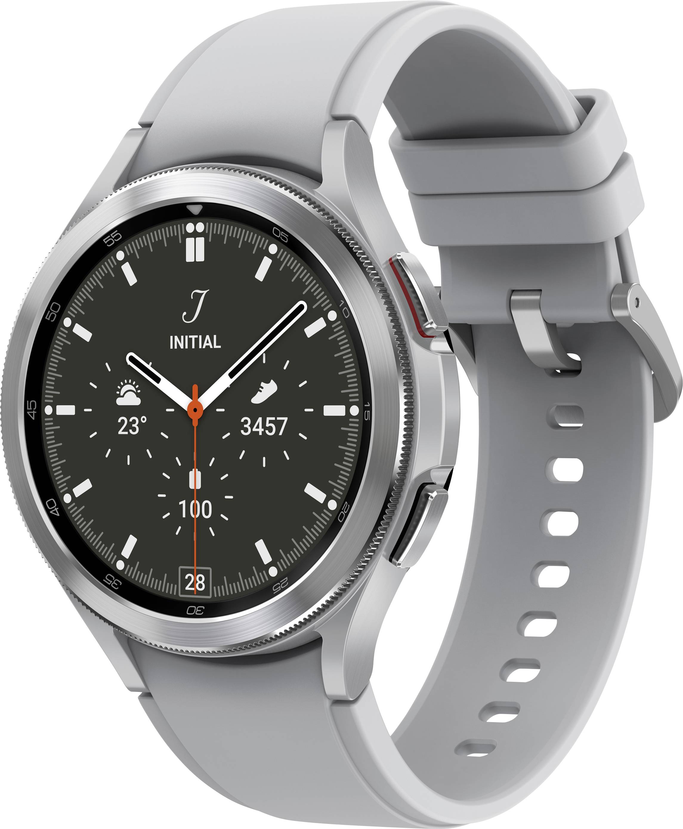 Samsung Galaxy Watch4 Classic LTE Smartwatch 46mm Uni Silber/Weiß