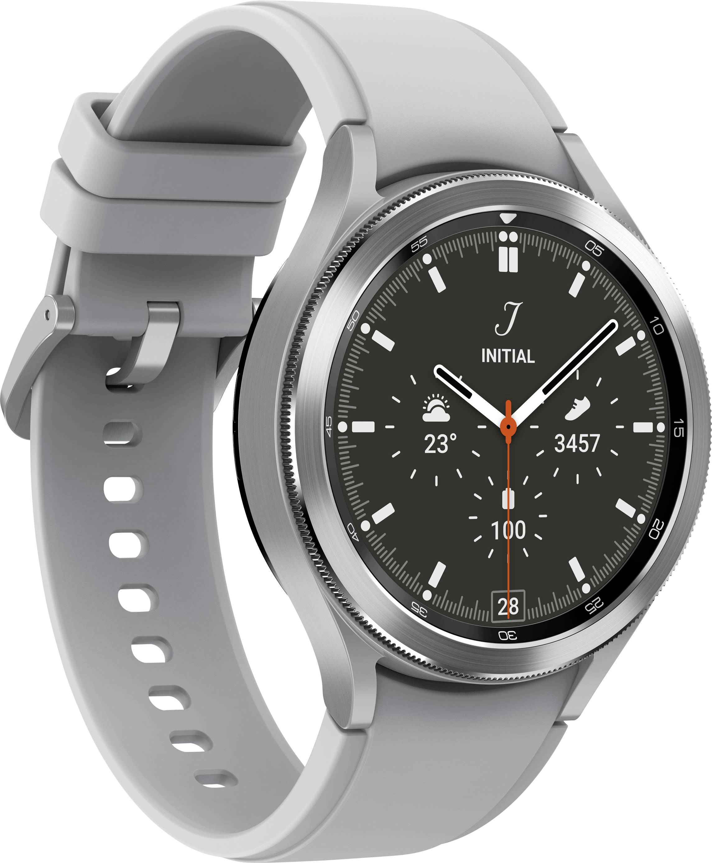 Samsung Galaxy Watch4 Classic LTE Smartwatch 46mm Uni Silber/Weiß