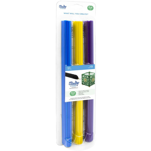 3Doodler PL-TROPC-75 Create+ PLA Tropic Mix Filament-Paket PLA 1.75 mm Violett, Gelb, Blau 75 St.