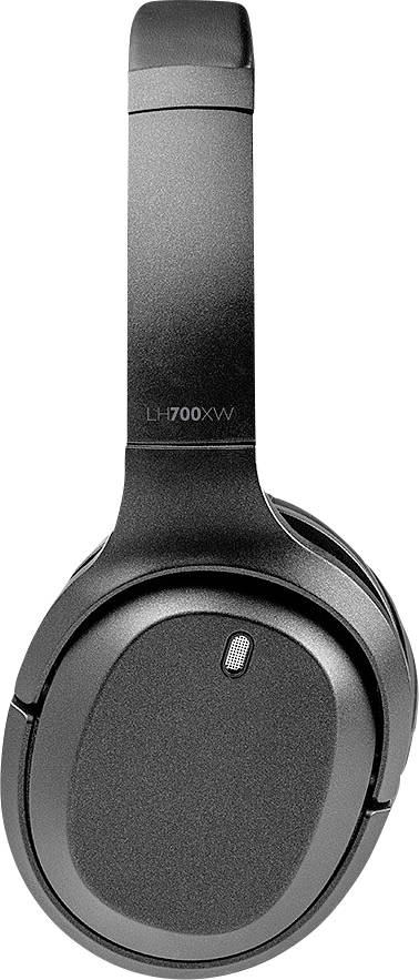 LINDY LH700XW Over Ear Kopfhörer Kabellos Schwarz Noise Cancelling Headset, Lautstärkeregelung, Schwenkbare Ohrmuscheln