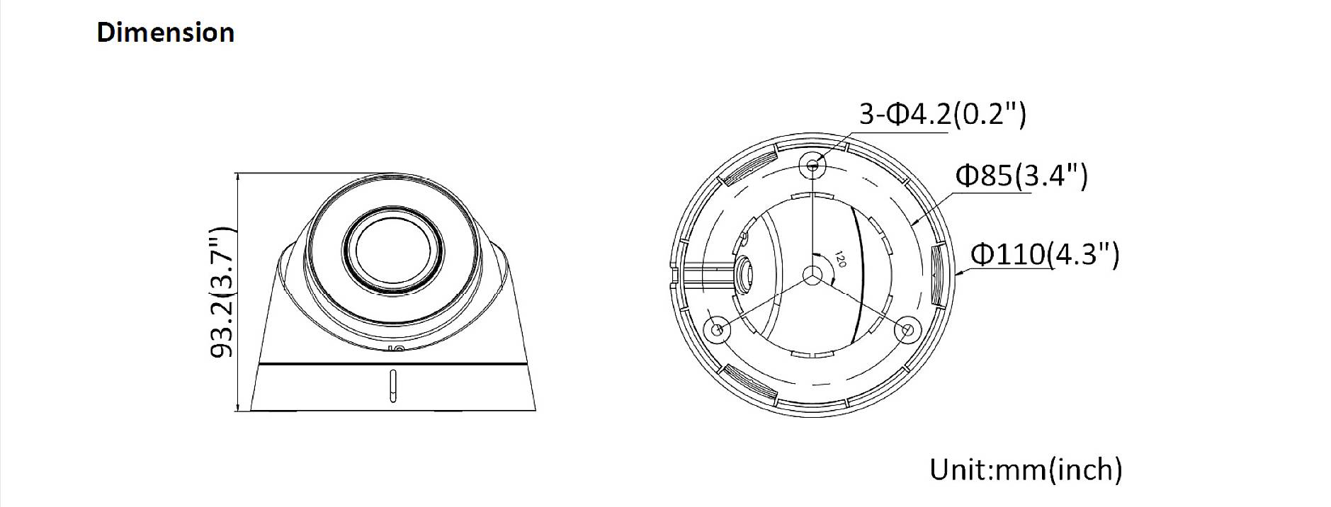 HIKVISION DS-2CD1321-I(2.8mm)(F) LAN IP Überwachungskamera 1920 x 1080 Pixel