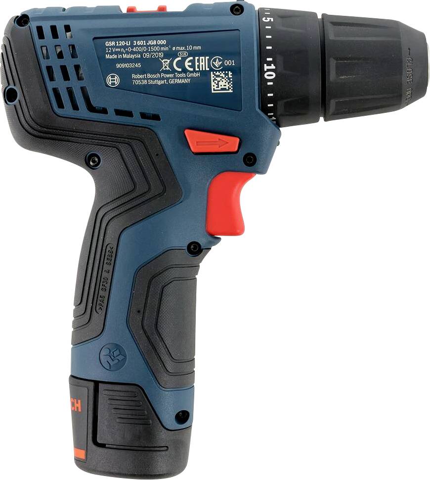 Bosch Professional GSR 120-LI GSR 120-LI Akku-Bohrschrauber 12 V 2.0 Ah Li-Ion inkl. 2. Akku, inkl.