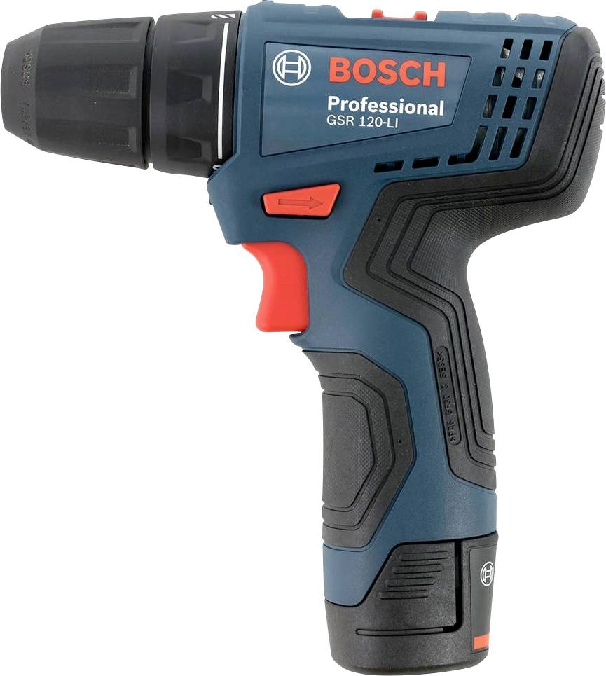Bosch Professional GSR 120-LI GSR 120-LI Akku-Bohrschrauber 12 V 2.0 Ah Li-Ion inkl. 2. Akku, inkl.