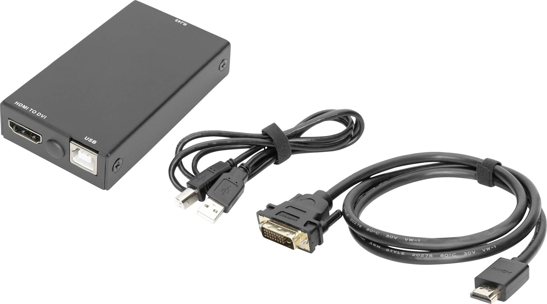 Digitus 1 Port KVM-Konsole HDMI, DVI 1920 x 1080 Pixel