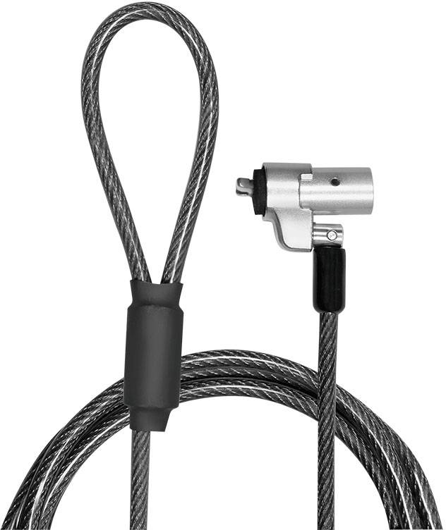 LogiLink Laptop Schloss Schlüsselschloss inkl. 2 Schlüssel, Klett-Kabelbinder ermöglicht ein ordentliches Kabelmanagement 15 mm NBS012