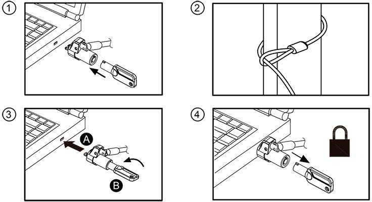 LogiLink Laptop Schloss Schlüsselschloss inkl. 2 Schlüssel 15 mm NBS013