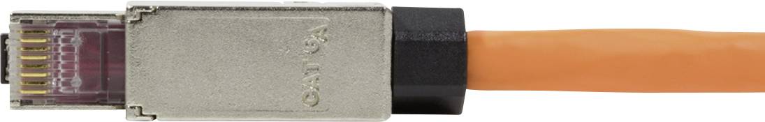 LogiLink MP0040 Feldkonfektionierbarer Stecker, Cat.6A, geschirmt, PrimeLine MP0040 Schwarz, Silber 1St.