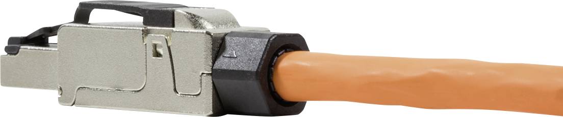 LogiLink MP0040 Feldkonfektionierbarer Stecker, Cat.6A, geschirmt, PrimeLine MP0040 Schwarz, Silber 1St.