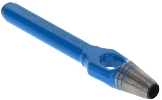 Blauer Metallstift mit 8 mm Durchmesser, verwendet für technische Zeichnungen.