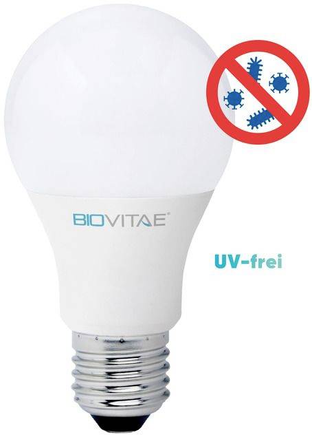 BIOVITAE 4251897400121 LED EEK F (A - G) E27 9W = 60W Neutralweiß (Ø x L) 60mm x 113mm 1St.