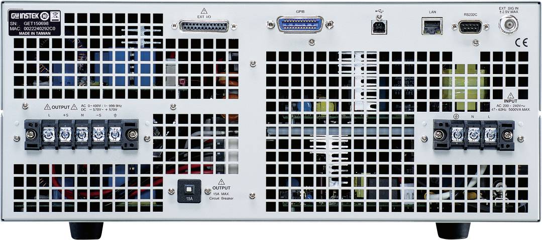 GW Instek ASR-3400 Labornetzgerät, einstellbar 400, 570 V/AC, V/DC (max.) 4000 VA USB, LAN, RS-232C, GPIB programmierbar