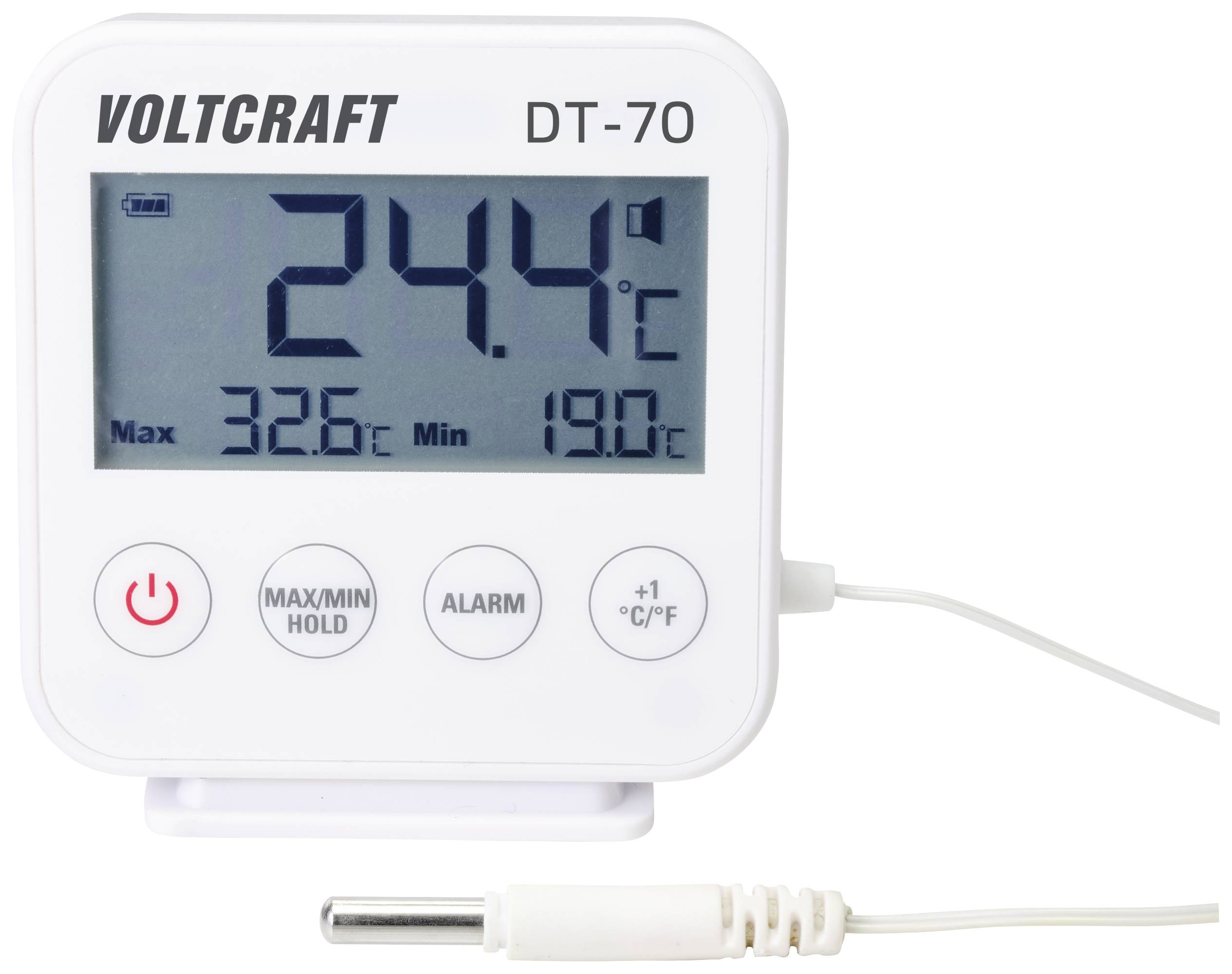 VOLTCRAFT DT-70 Kabeltemperaturfühler Messbereich Temperatur -40 bis +70°C Fühler-Typ NTC HACCP-konform
