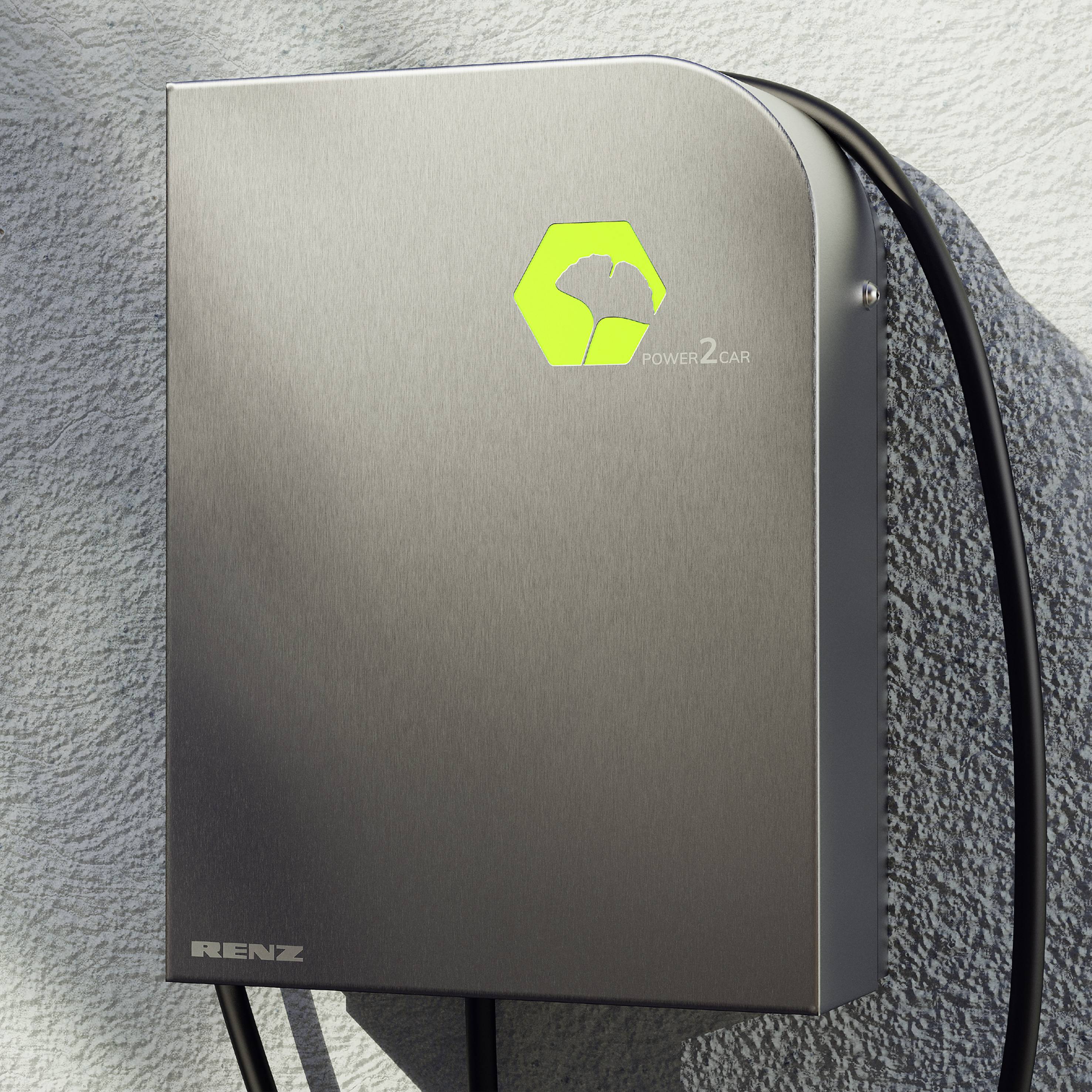 RENZ Power2Car Steel eMobility Ladestation Typ 2 Mode 3 16A 11kW