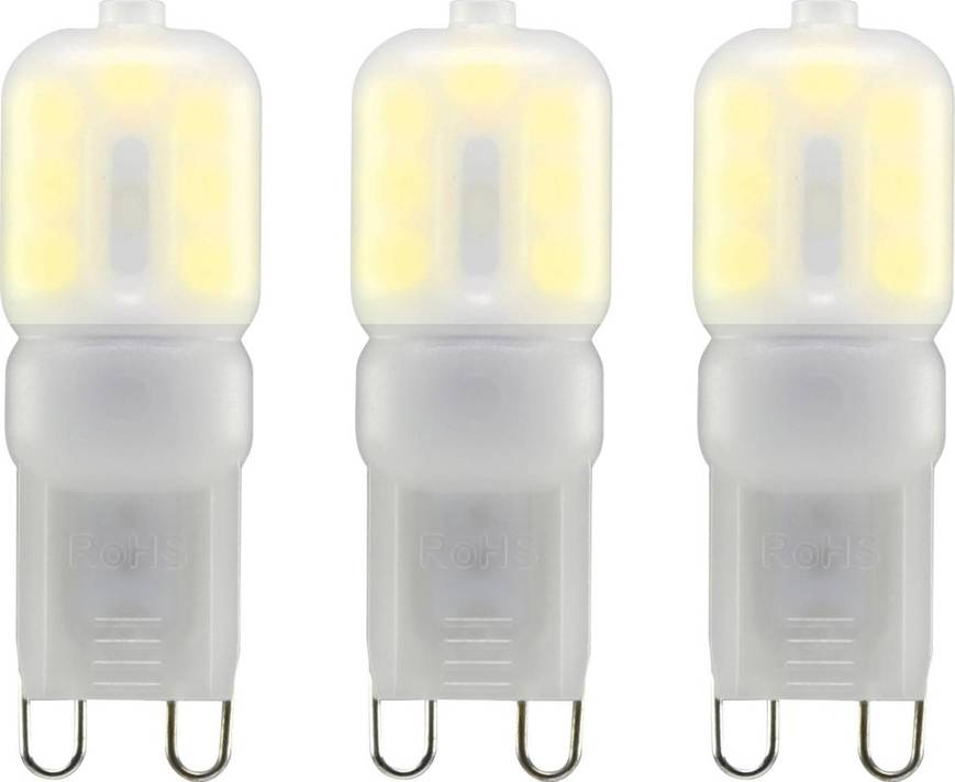 Sygonix TA60-1055WWL LED G9 Stiftsockel 2.5W = 20W Warmweiß (Ø x L) 16mm x 48mm 3St.