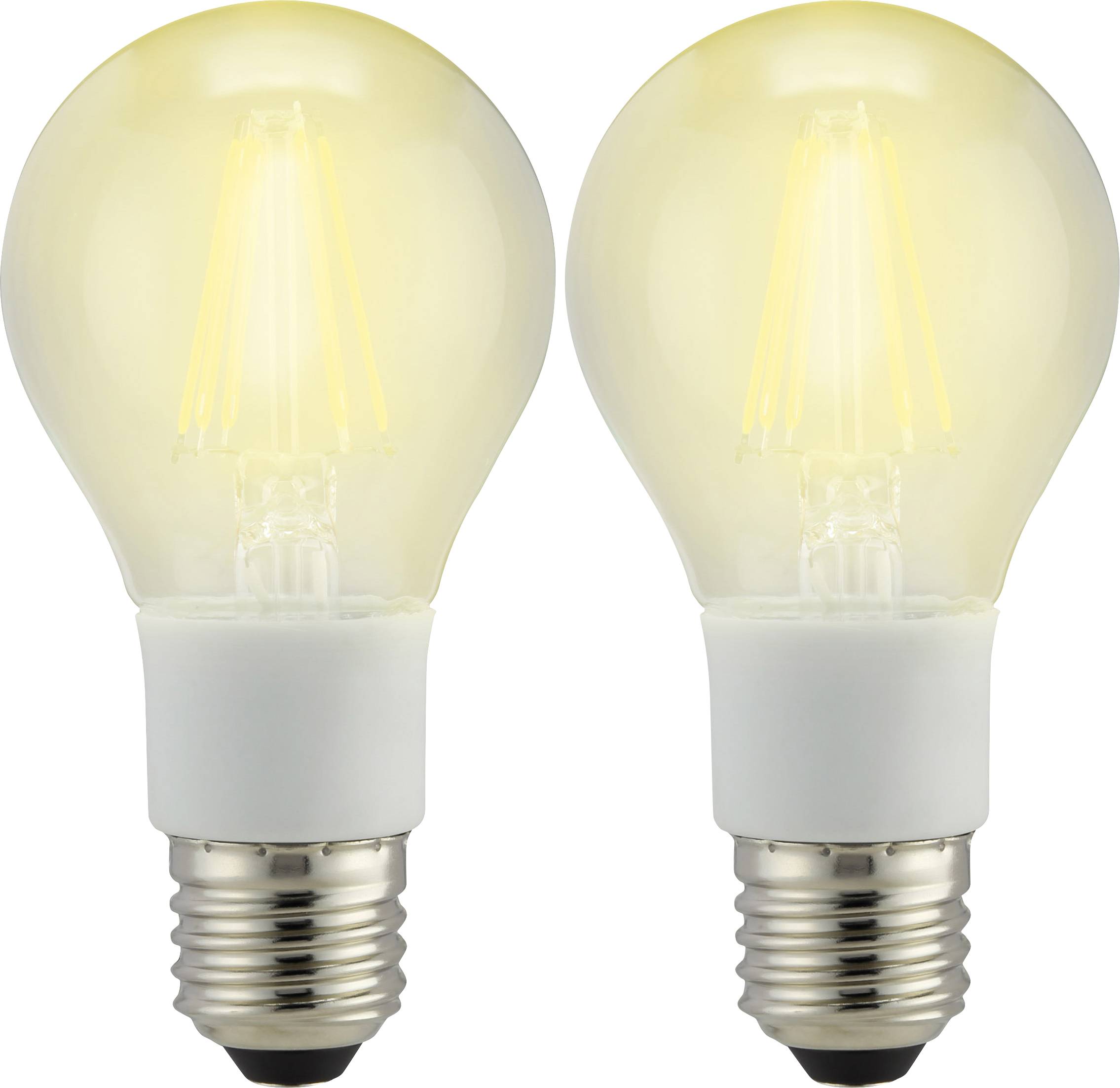 Sygonix STA6043 LED E27 Birnenform 7W = 60W Warmweiß (Ø x L) 60mm x 114mm Filament, dimmbar 2St.