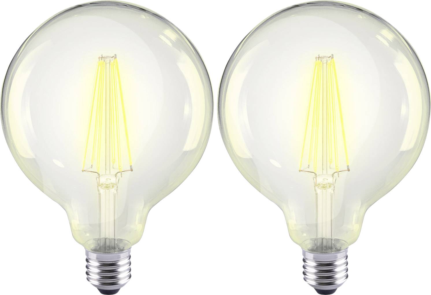 Sygonix TG91911 LED E27 Globeform 12W = 98W Warmweiß (Ø x L) 95mm x 135mm Filament 2St.