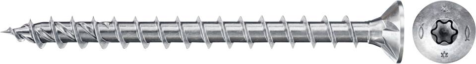 Fischer 670363 Spanplattenschraube 5mm 70mm TX Stahl galvanisch verzinkt 200St.