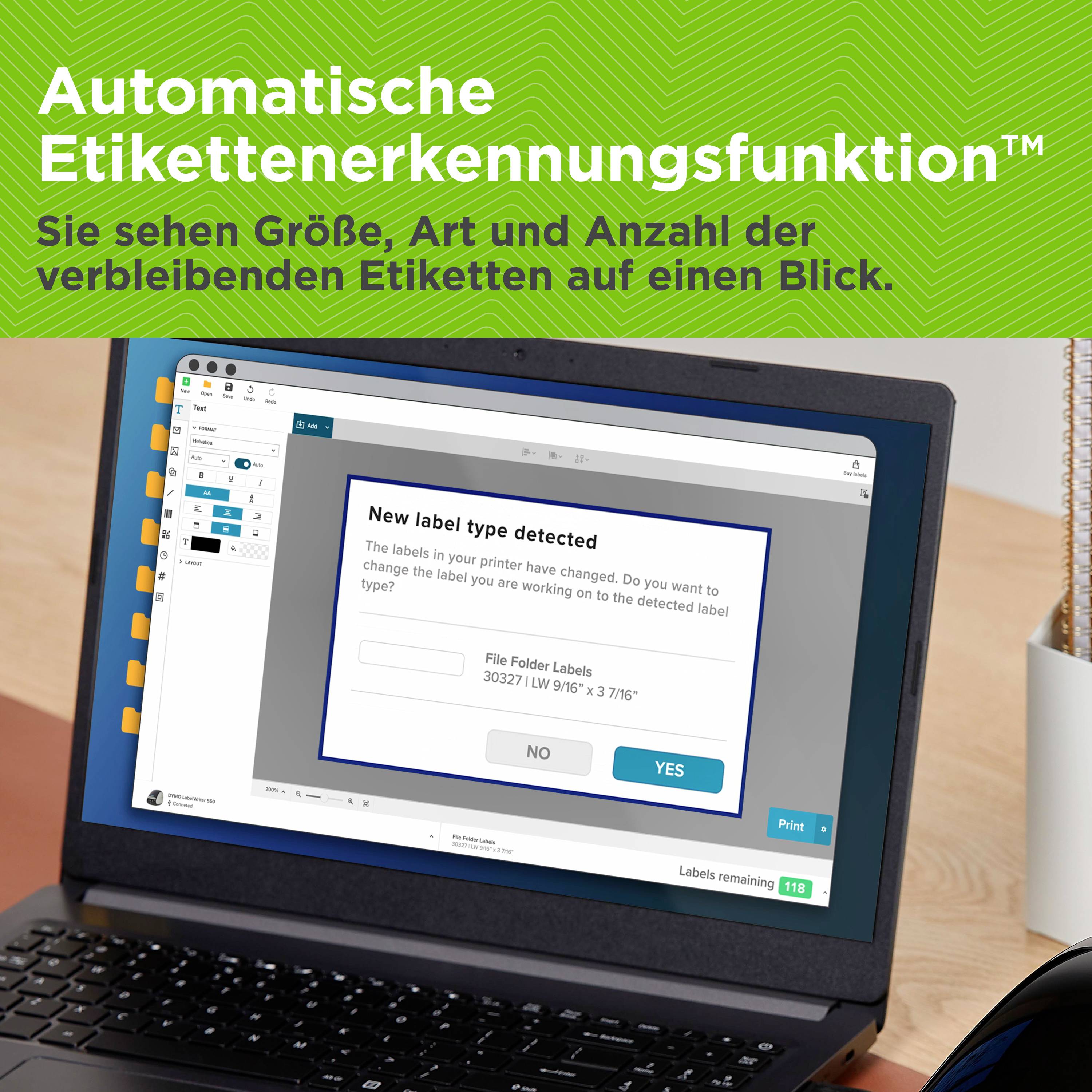 DYMO Labelwriter 5XL Etikettendrucker Thermodirekt 300 x 300 dpi Etikettenbreite (max.): 104 mm USB