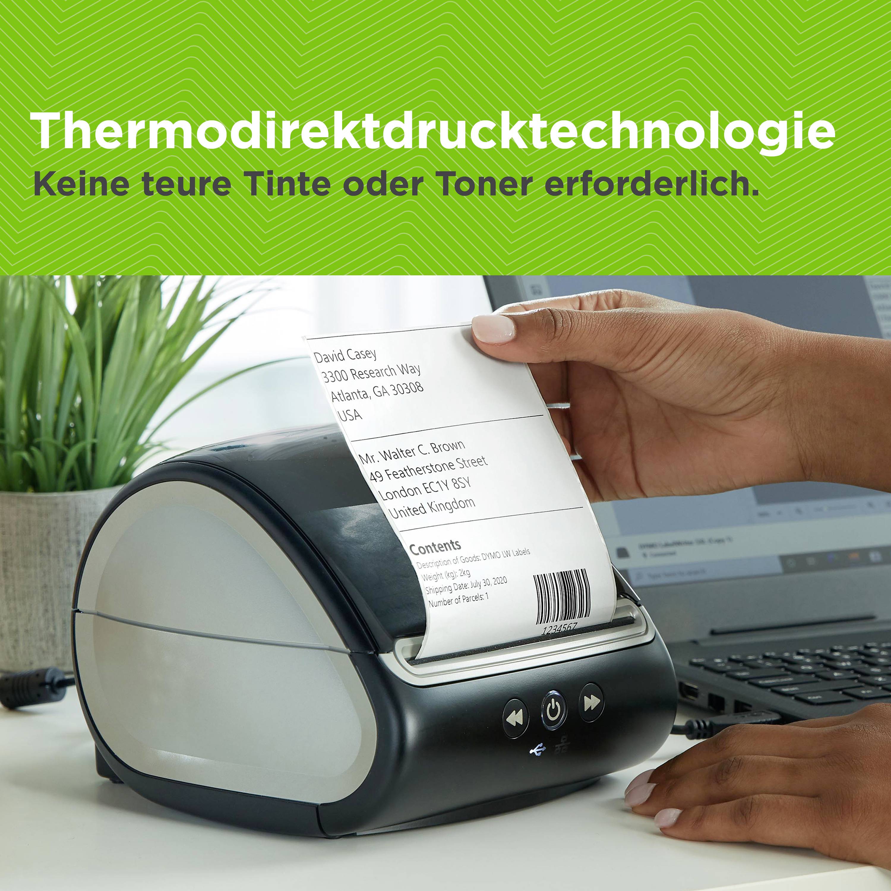 DYMO Labelwriter 5XL Etikettendrucker Thermodirekt 300 x 300 dpi Etikettenbreite (max.): 104 mm USB