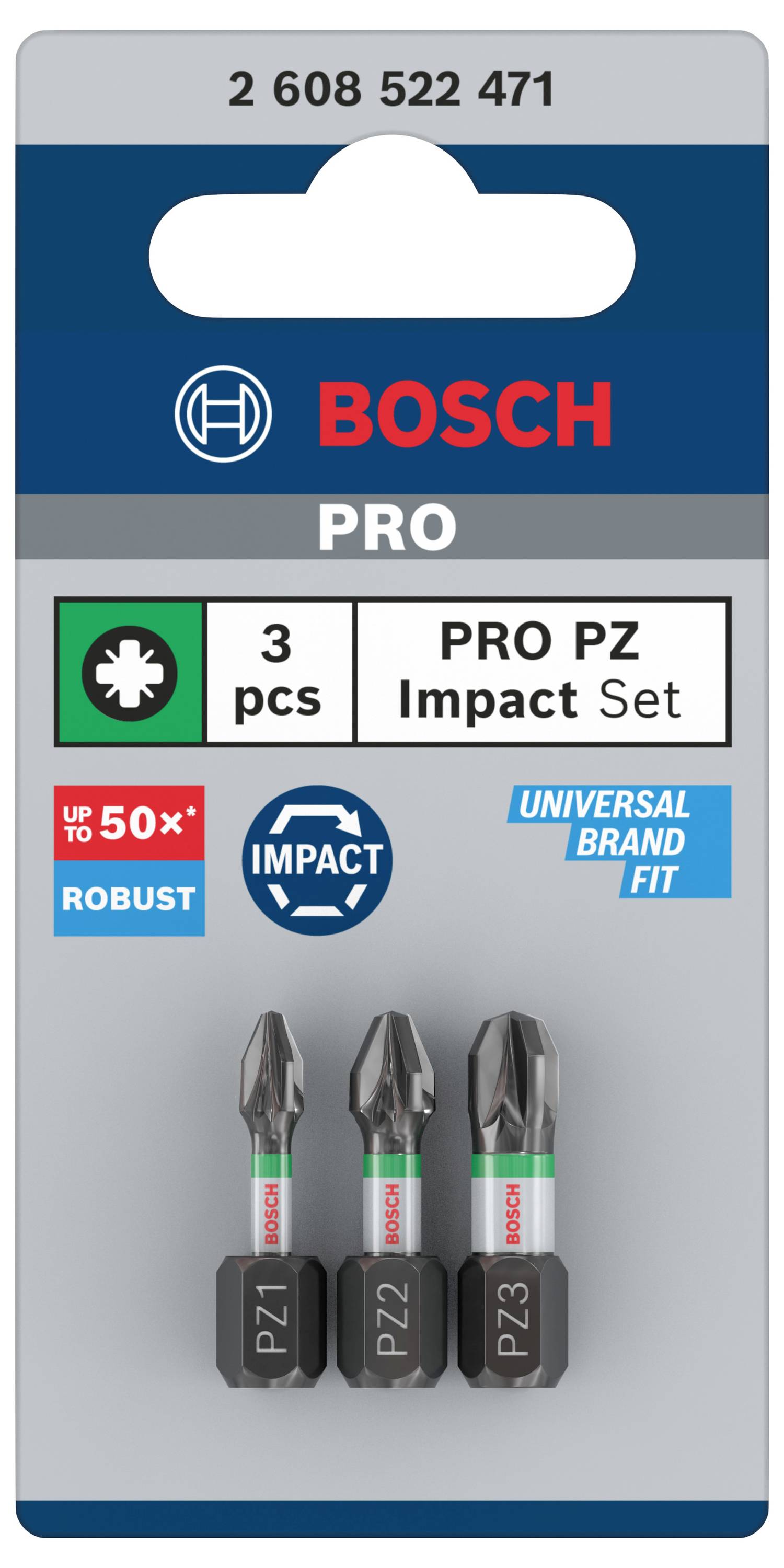 Bosch Accessories 2608522471 Kreuzschlitz-Bit 1 Stück Kreuzschlitz Pozidriv