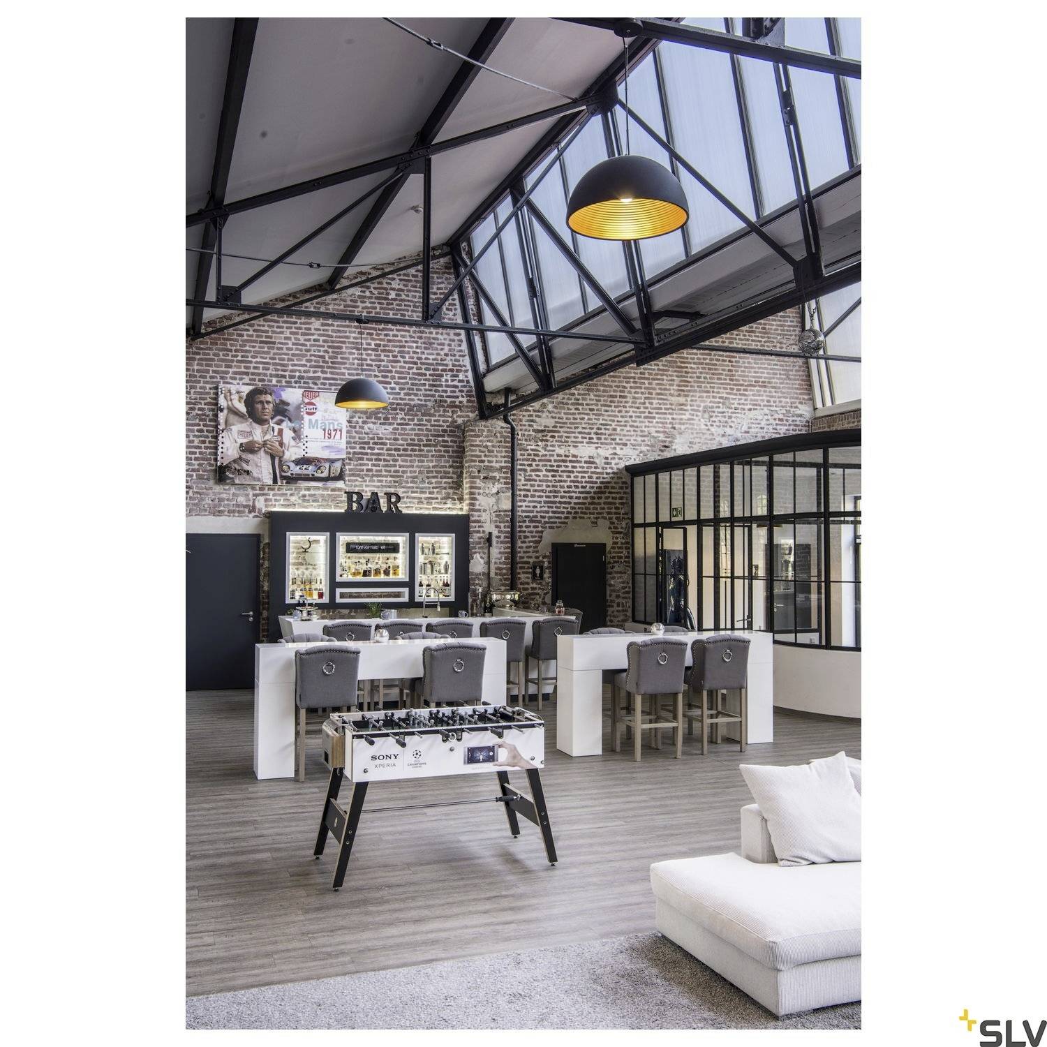 SLV 155930 FORCHINI M 50 Deckenleuchte E27 Schwarz, Gold