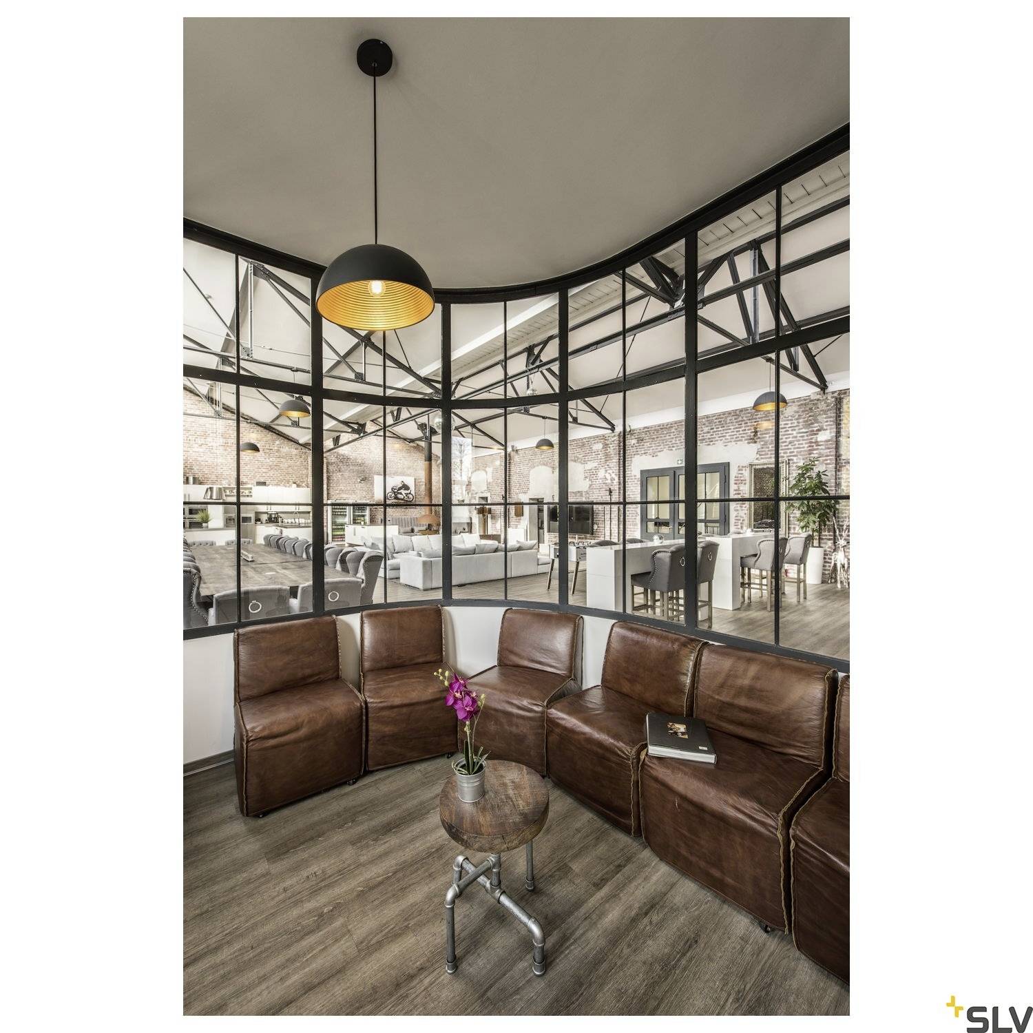 SLV 155930 FORCHINI M 50 Deckenleuchte E27 Schwarz, Gold