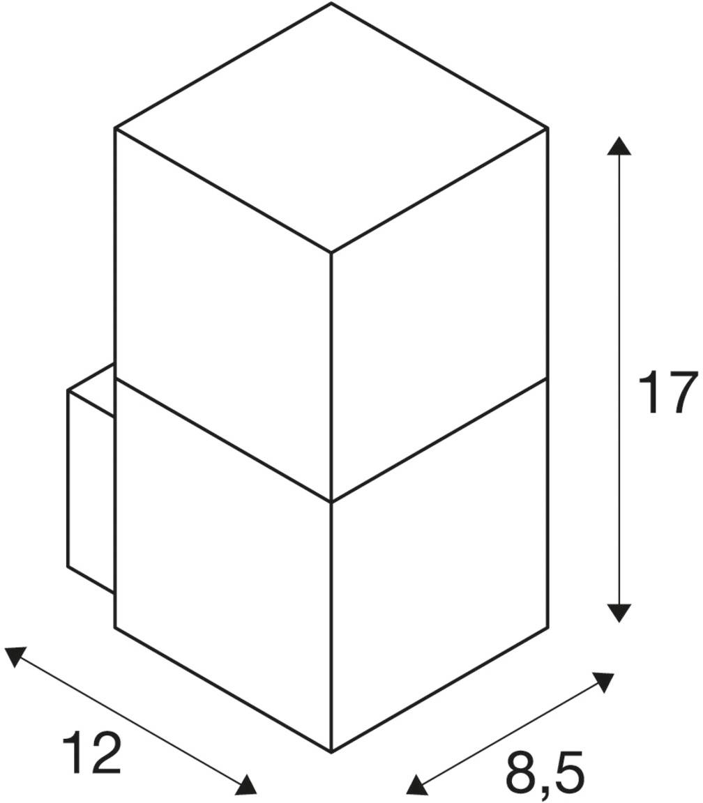 SLV GRAFIT 231205 Außenwandleuchte LED fest eingebaut 11W Anthrazit