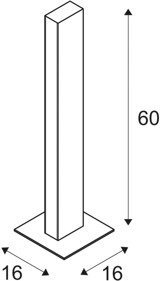 SLV 232185 H-POL TWIN 60 Außenstandleuchte LED LED fest eingebaut Edelstahl
