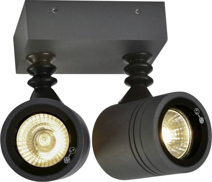 SLV MYRA 233095 Außenwandleuchte Halogen GU10 Schwarz