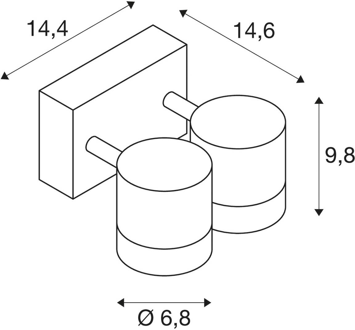 SLV MYRA 233095 Außenwandleuchte Halogen GU10 Schwarz
