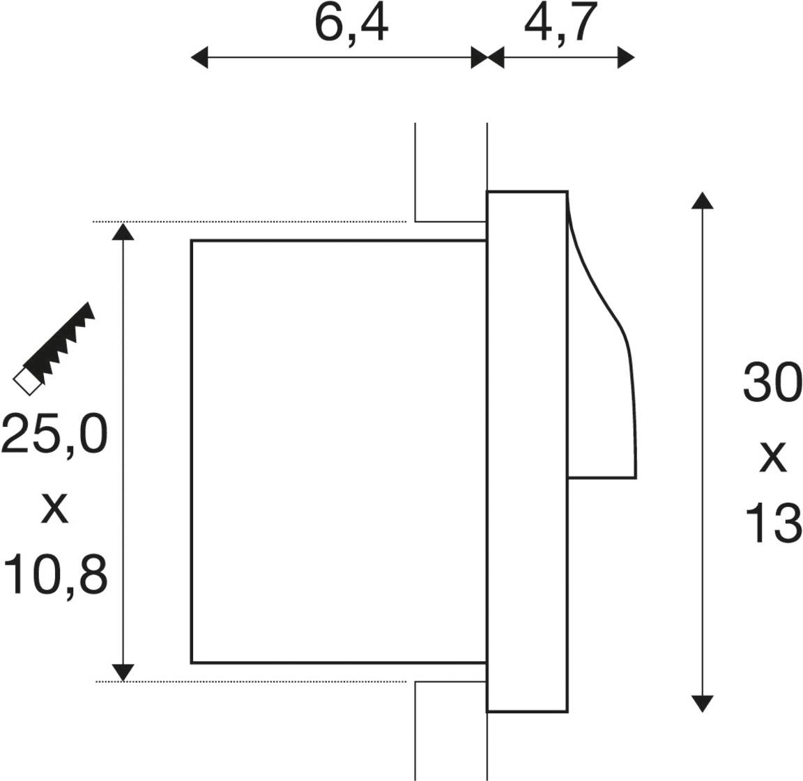 SLV ADI 233635 Außeneinbauleuchte LED fest eingebaut 15.4W Anthrazit