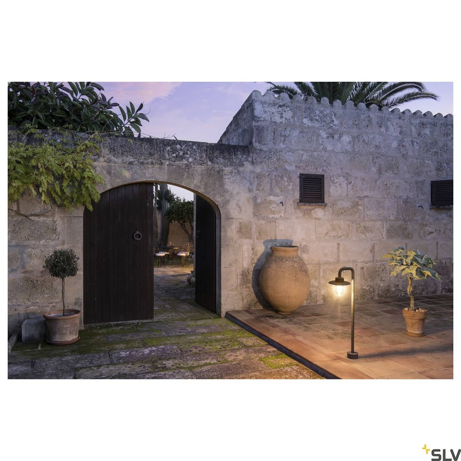 SLV 1000822 MOLAT Außenstandleuchte EEK: E (A - G) E27 60 W Anthrazit