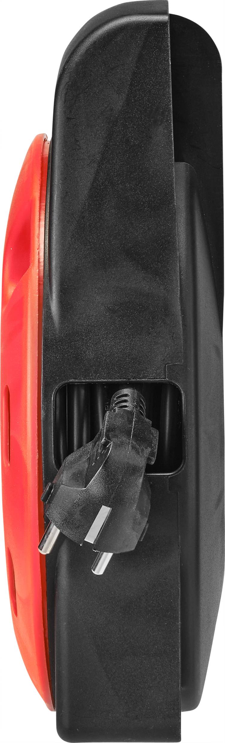 Sygonix SY-4928908 Kabeltrommel 10.00m Schwarz Schutzkontakt-Stecker