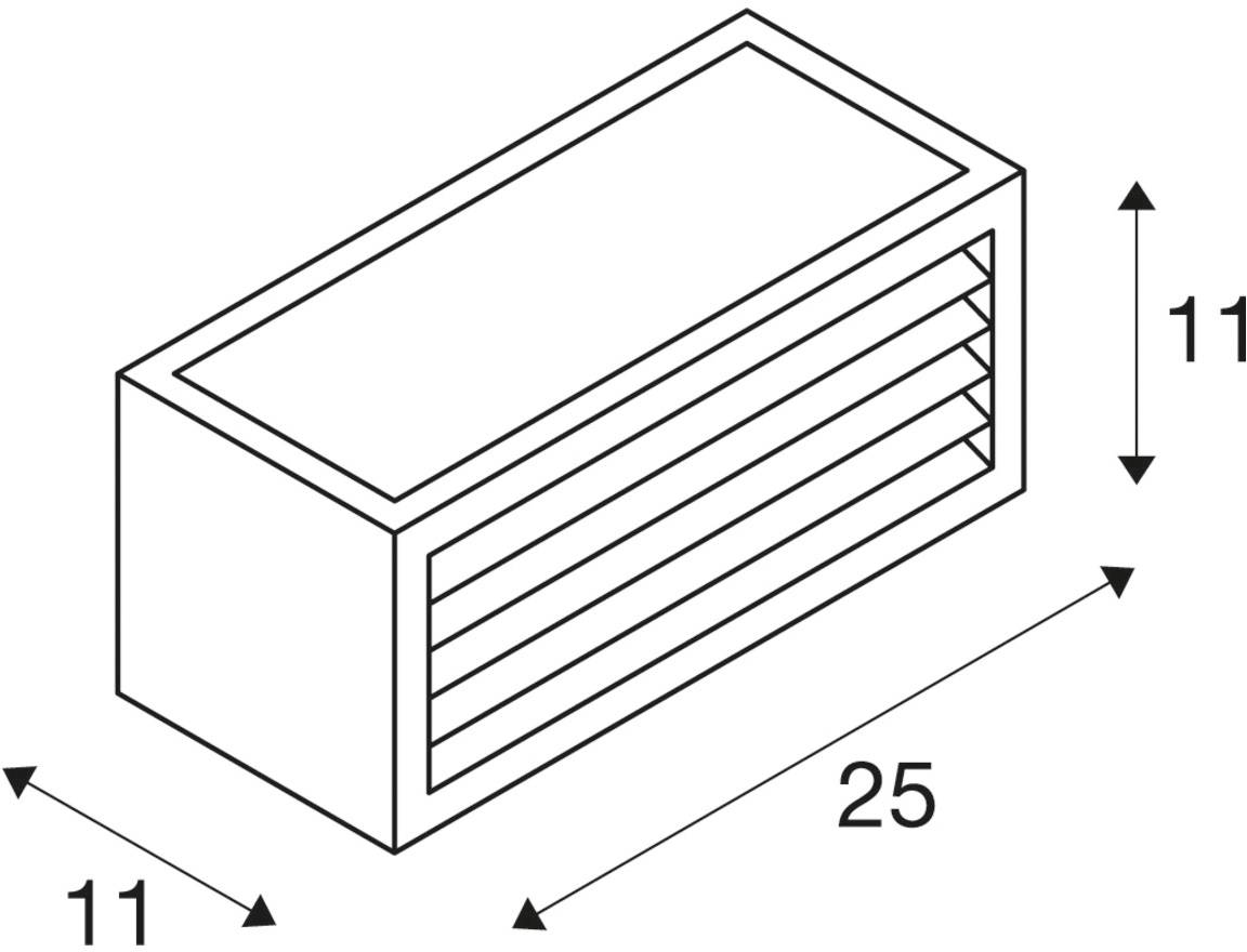 SLV BOX-L 232491 Außenwandleuchte E27 Weiß