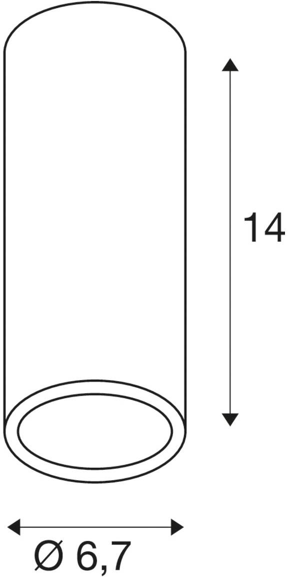 SLV 151810 ENOLA B Deckenleuchte GU10 Schwarz