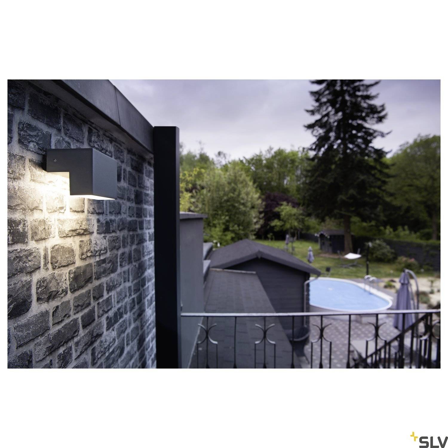 SLV L-LINE OUT 1003539 Außenwandleuchte LED fest eingebaut Anthrazit