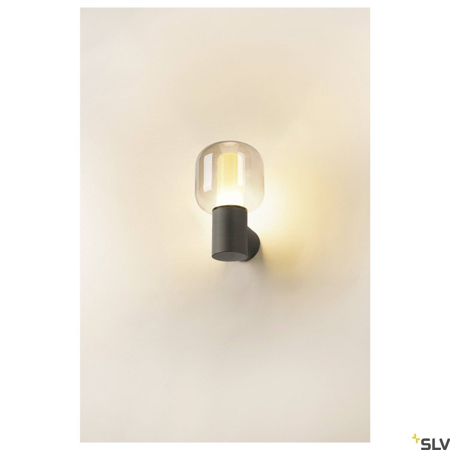 SLV OVALISK 1004678 Außenwandleuchte LED fest eingebaut Anthrazit