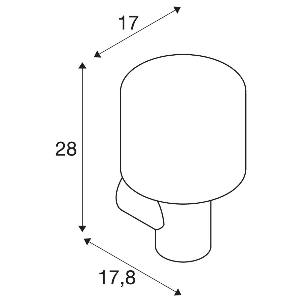 SLV OVALISK 1004678 Außenwandleuchte LED fest eingebaut Anthrazit