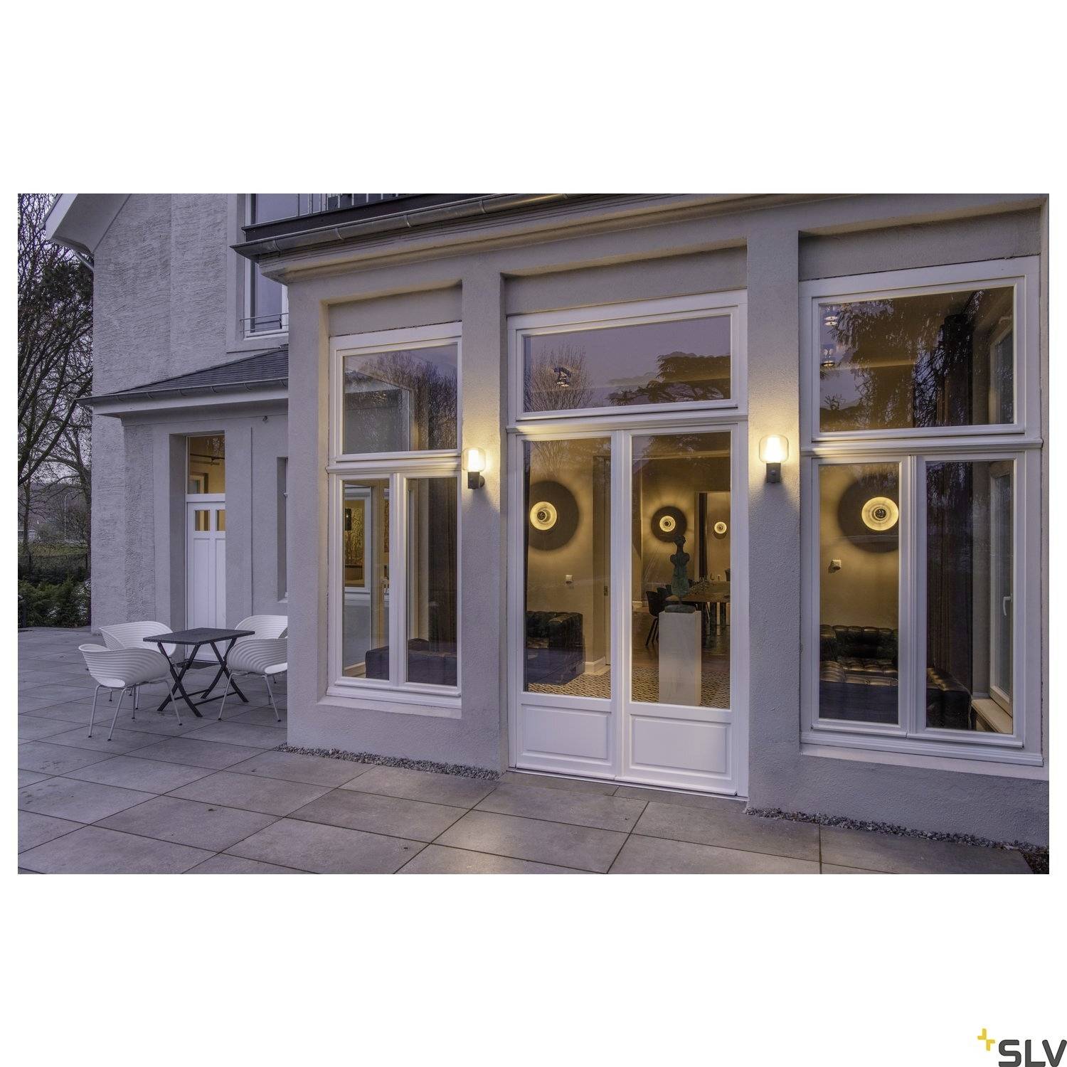 SLV OVALISK SENSOR 1004679 Außenwandleuchte LED fest eingebaut Anthrazit