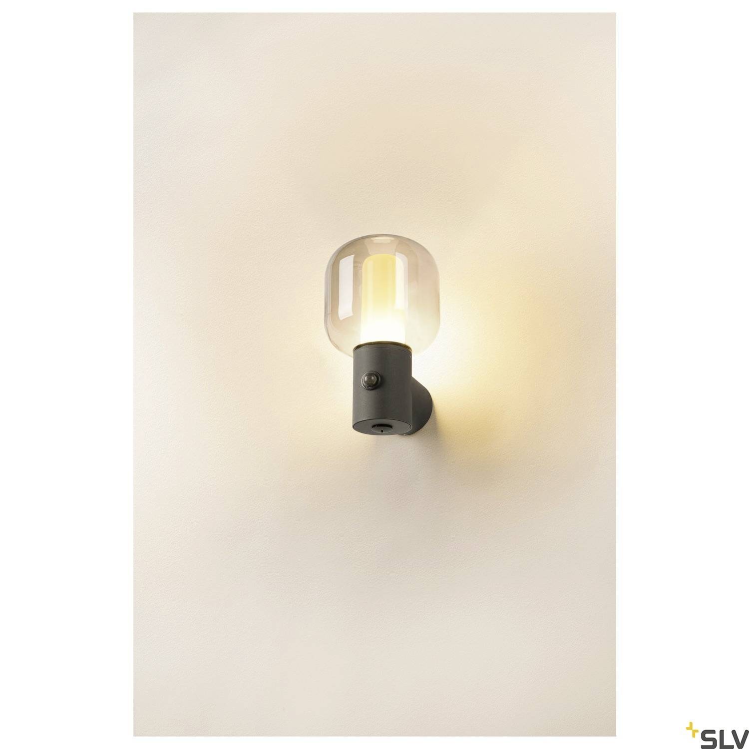 SLV OVALISK SENSOR 1004679 Außenwandleuchte LED fest eingebaut Anthrazit