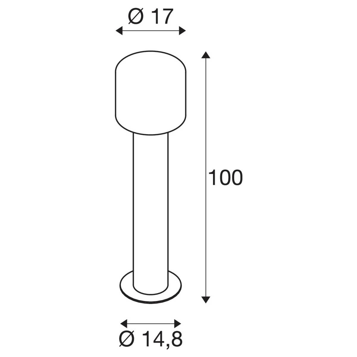 SLV 1004681 OVALISK 100 Außenstandleuchte Anthrazit