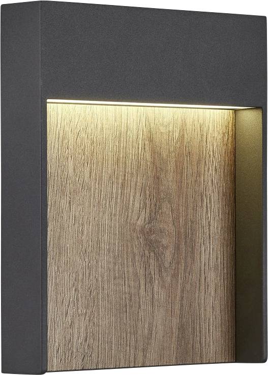 SLV FLATT 1002953 Außenwandleuchte LED fest eingebaut Anthrazit, Braun