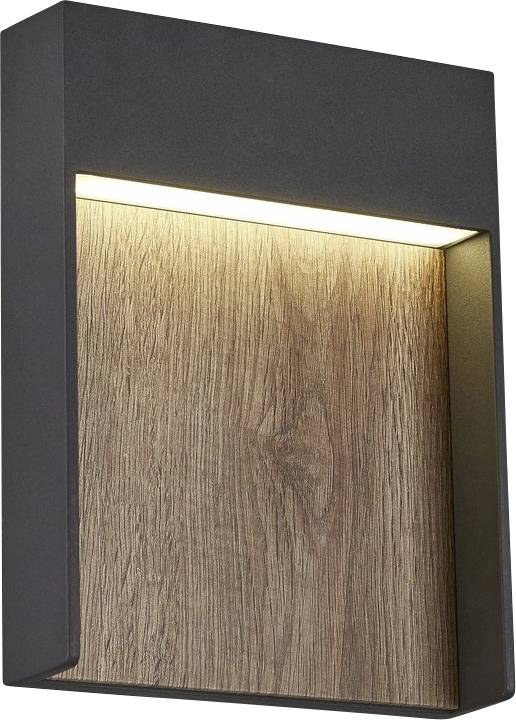 SLV FLATT 1002953 Außenwandleuchte LED fest eingebaut Anthrazit, Braun