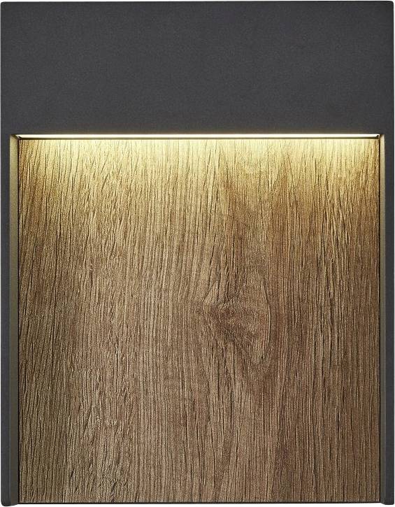 SLV FLATT 1002953 Außenwandleuchte LED fest eingebaut Anthrazit, Braun