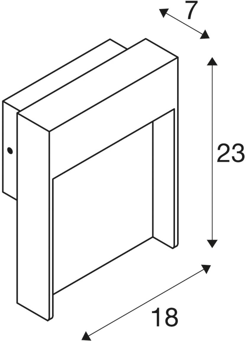 SLV FLATT SENSOR 1002954 Außenwandleuchte Anthrazit
