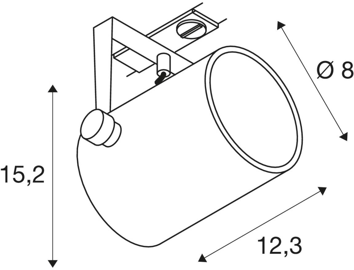 SLV EURO SPOT TRACK 1001861 Deckenstrahler Schwarz