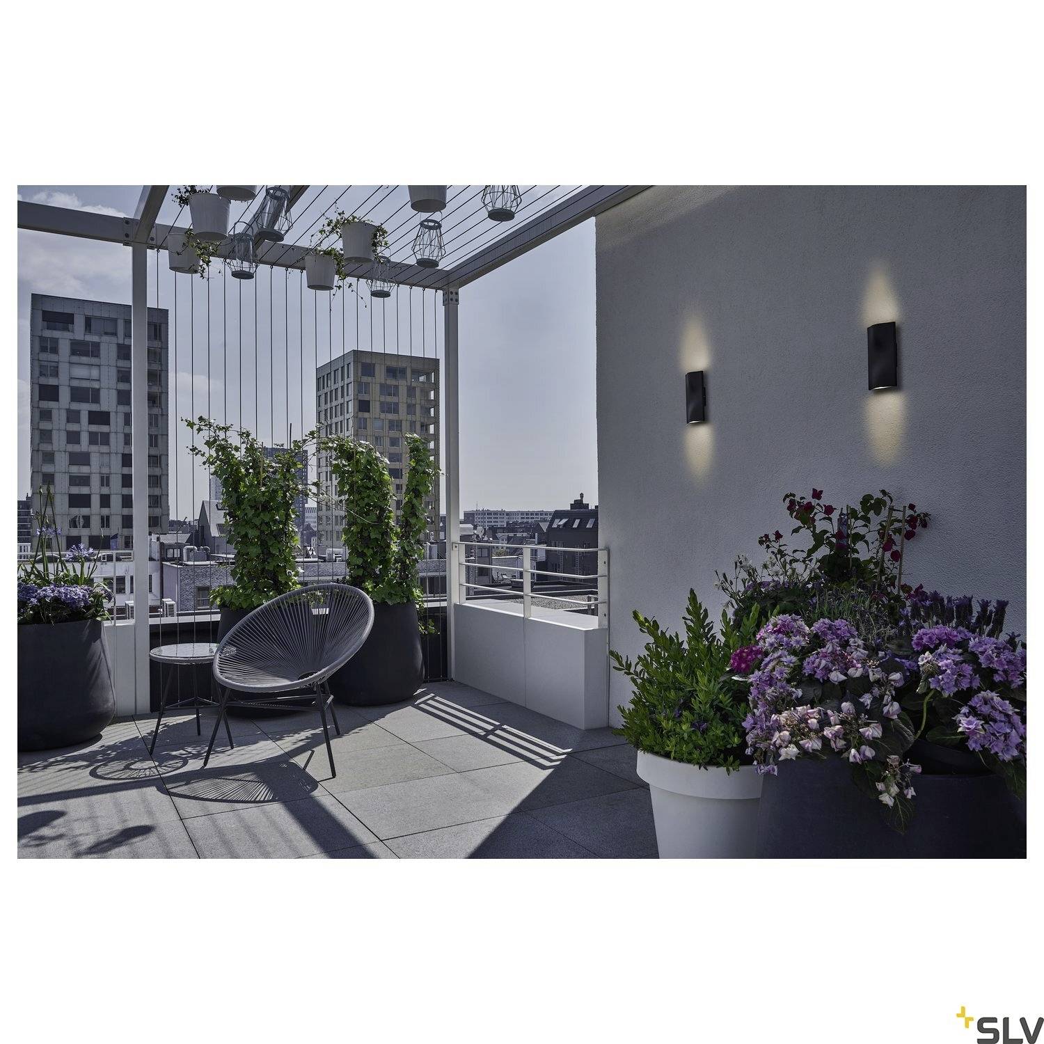 SLV VILUA 1002505 Außenwandleuchte LED fest eingebaut Anthrazit