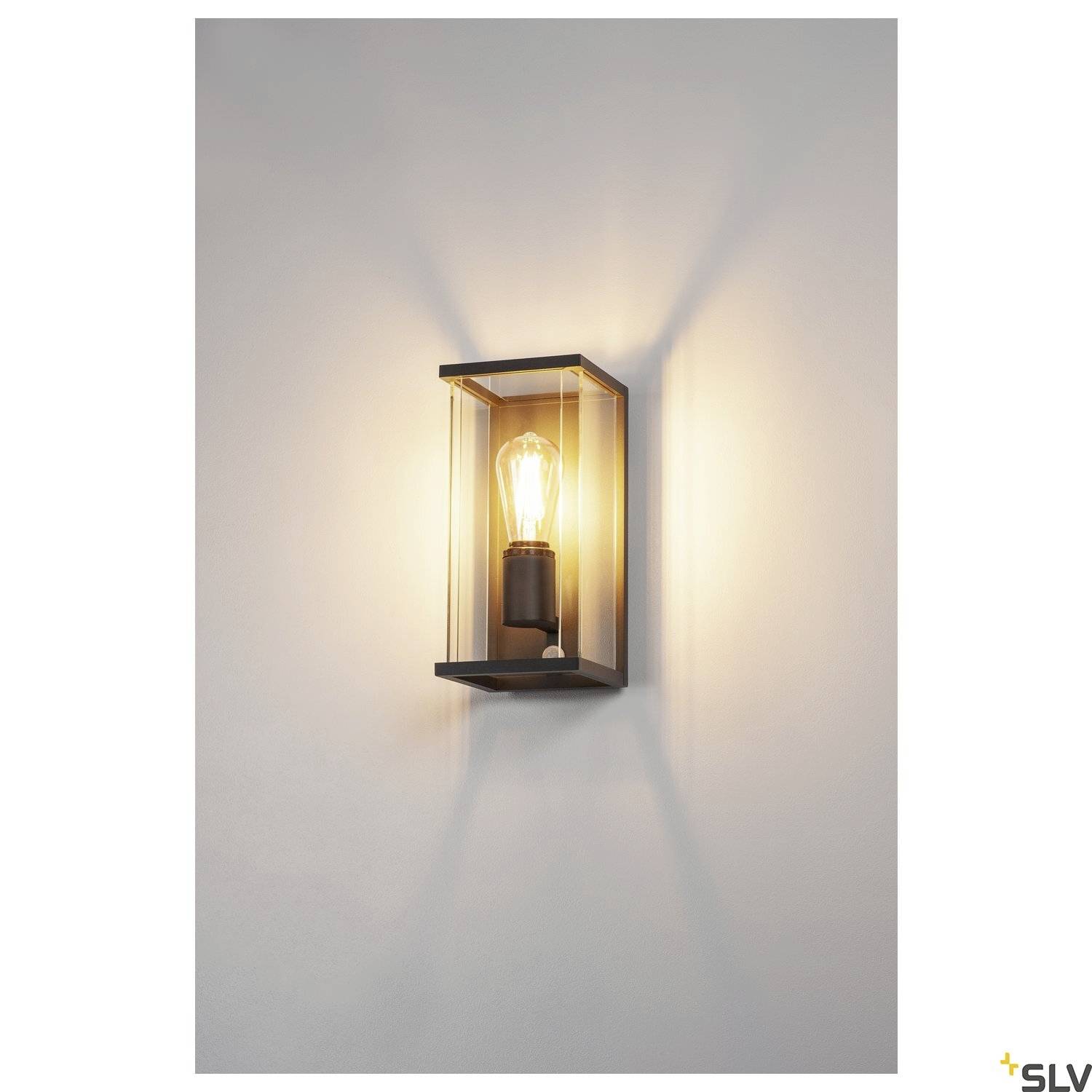 SLV QUADRULO SENSOR 1002402 Wandleuchte EEK: E (A - G) E27 Anthrazit