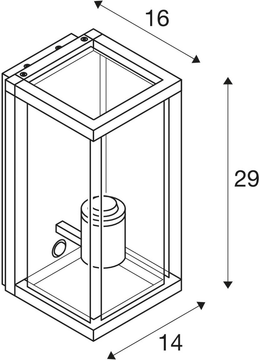 SLV QUADRULO SENSOR 1002402 Wandleuchte EEK: E (A - G) E27 Anthrazit