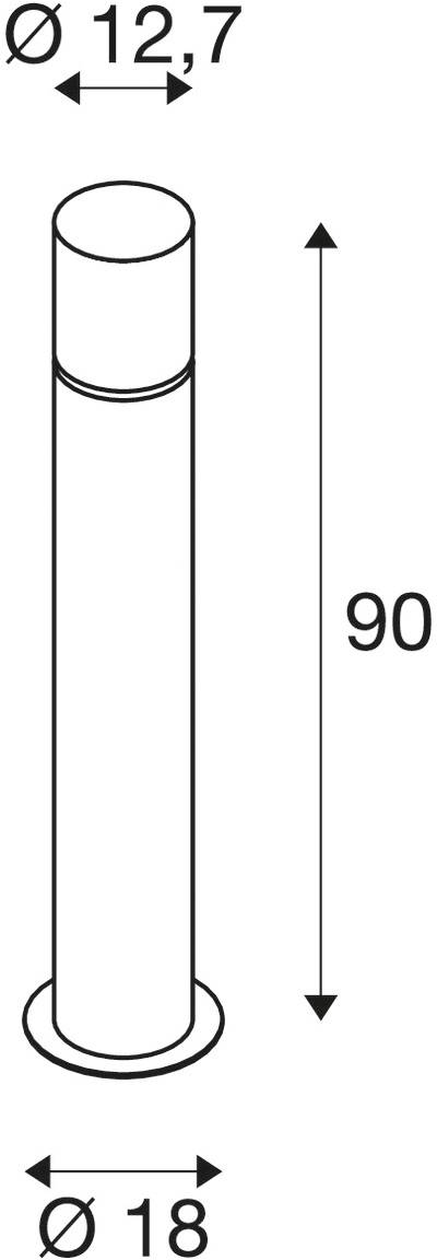 SLV 1001490 ROX ACRYL 90 Außenstandleuchte E27 Edelstahl